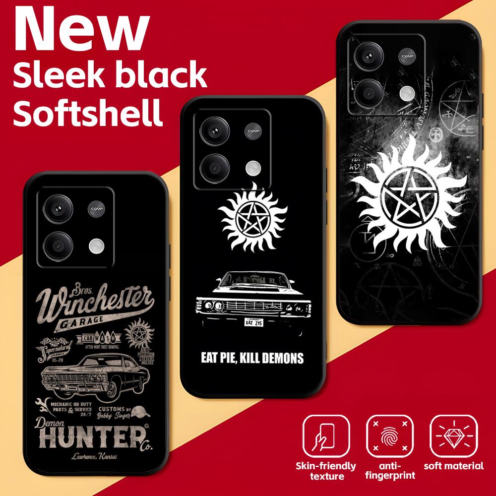 Phone Cases Xiaomi 15 - クールなデザインの「Supernatural」シリーズのスマートフォンケース。Redmi Note 17、15、14、13、12、11 Pro Plus、S 5Gに対応。ソフトな質感の黒色のスマートフォンカバー。
