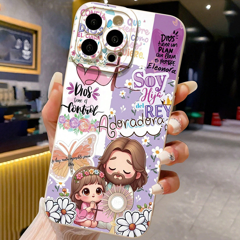 Phone Cases For Iphone 16 - 宗教的なカラフルなペイントのイエス像TPUソフトフォンケース iPhone 17 Pro Max Air