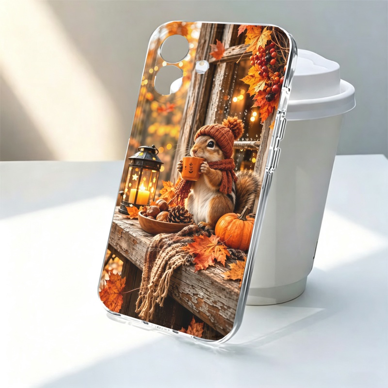 Phone Cases Iphone 13 - 漫画動物リスシリコン製スマホケース iPhone 15 16 17 18