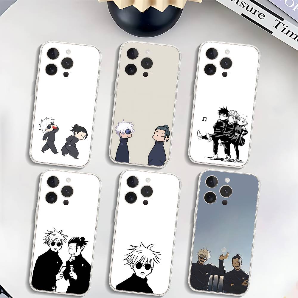 Phone Cases Jujutsu Kaisen - アニメ J-Jujutsu K-Kaisen スマホケース 高級ソフト透明ケース iPhone