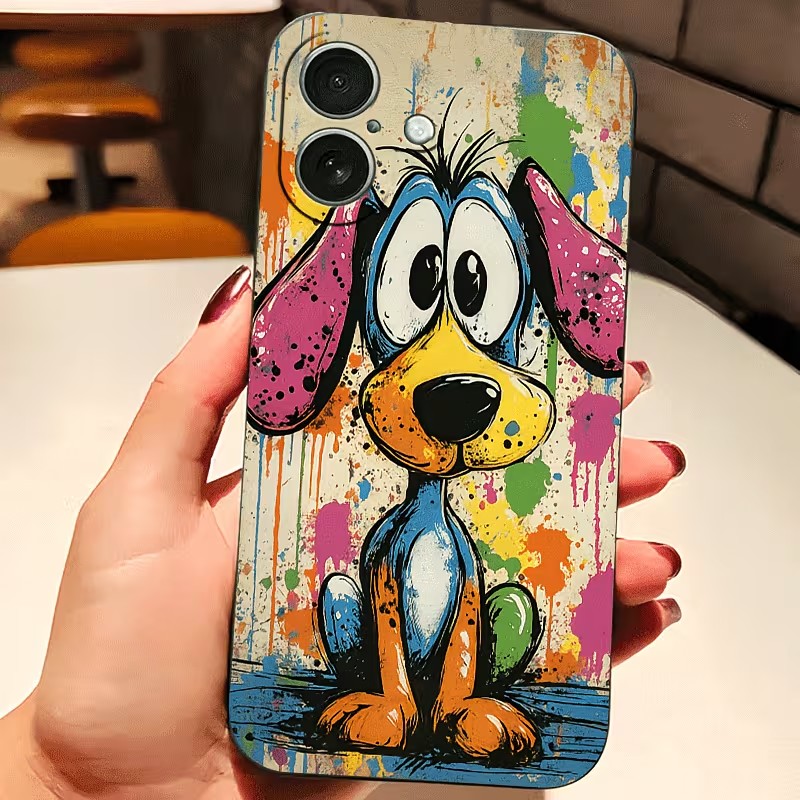 落書きカラーの子犬柄TPUスマホケース iPhone 17  - Phone Cases Xr Iphone のレビューと価格