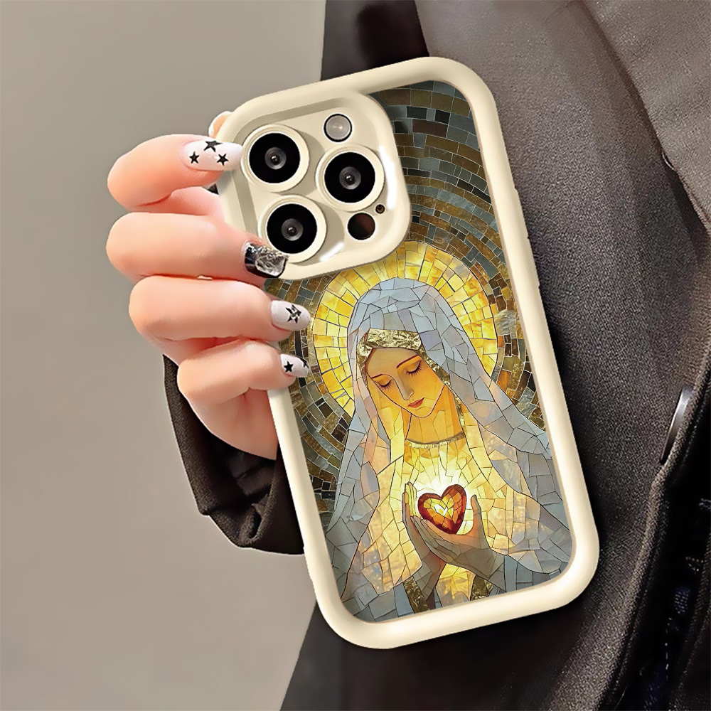 レトロな教会のステンドグラス風デザインのiPhone用ケース - Phone Cases Iphone 13 のレビューと価格