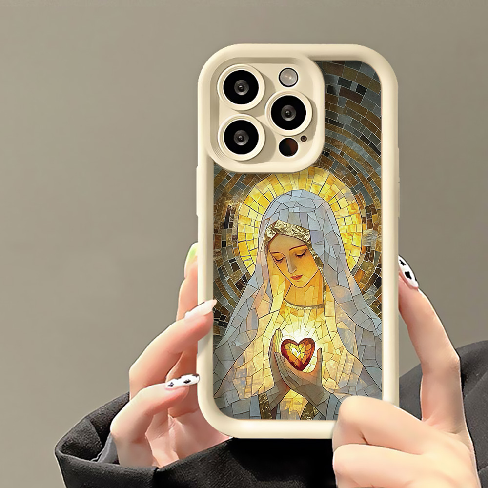 レトロな教会のステンドグラス風デザインのiPhone用ケース - Phone Cases Iphone 13 のレビューと価格