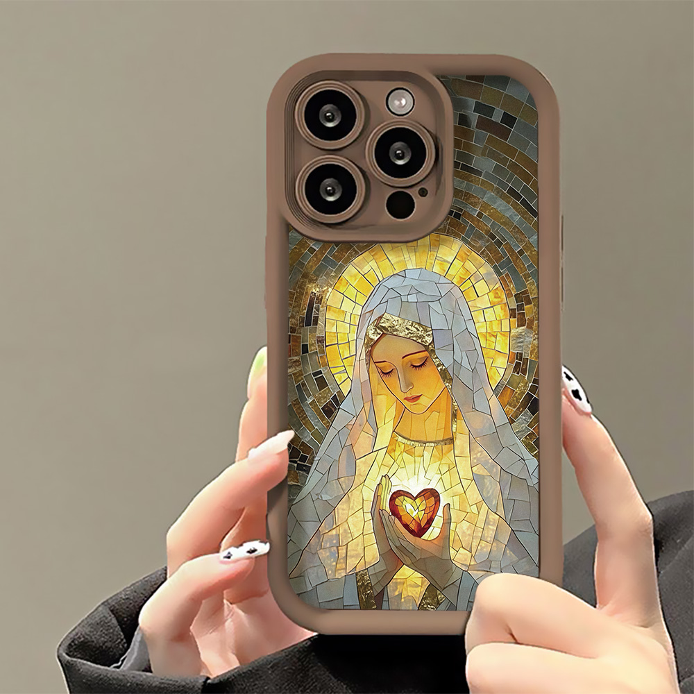 レトロな教会のステンドグラス風デザインのiPhone用ケース - Phone Cases Iphone 13 のレビューと価格