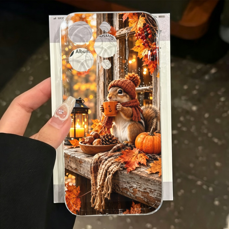漫画動物リスシリコン製スマホケース iPhone 15 16 - Phone Cases Iphone 13 のレビューと価格