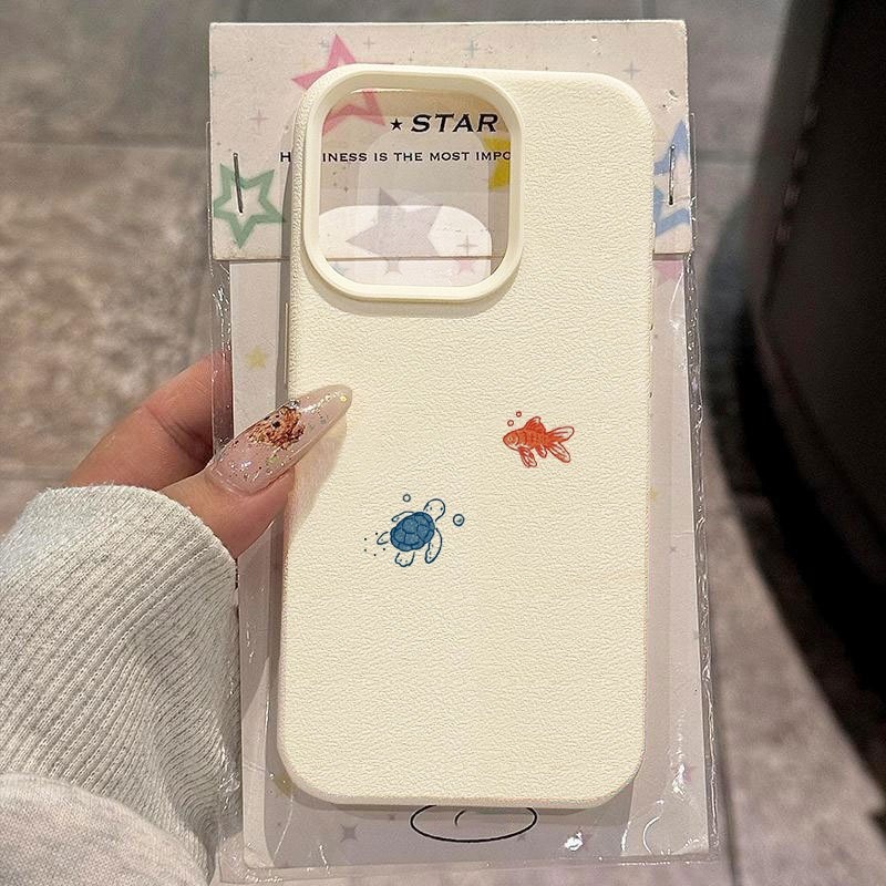 INS タートル柄の金魚模様キャンディカラー シリコン製レン - Phone Cases Xr Iphone のレビューと価格