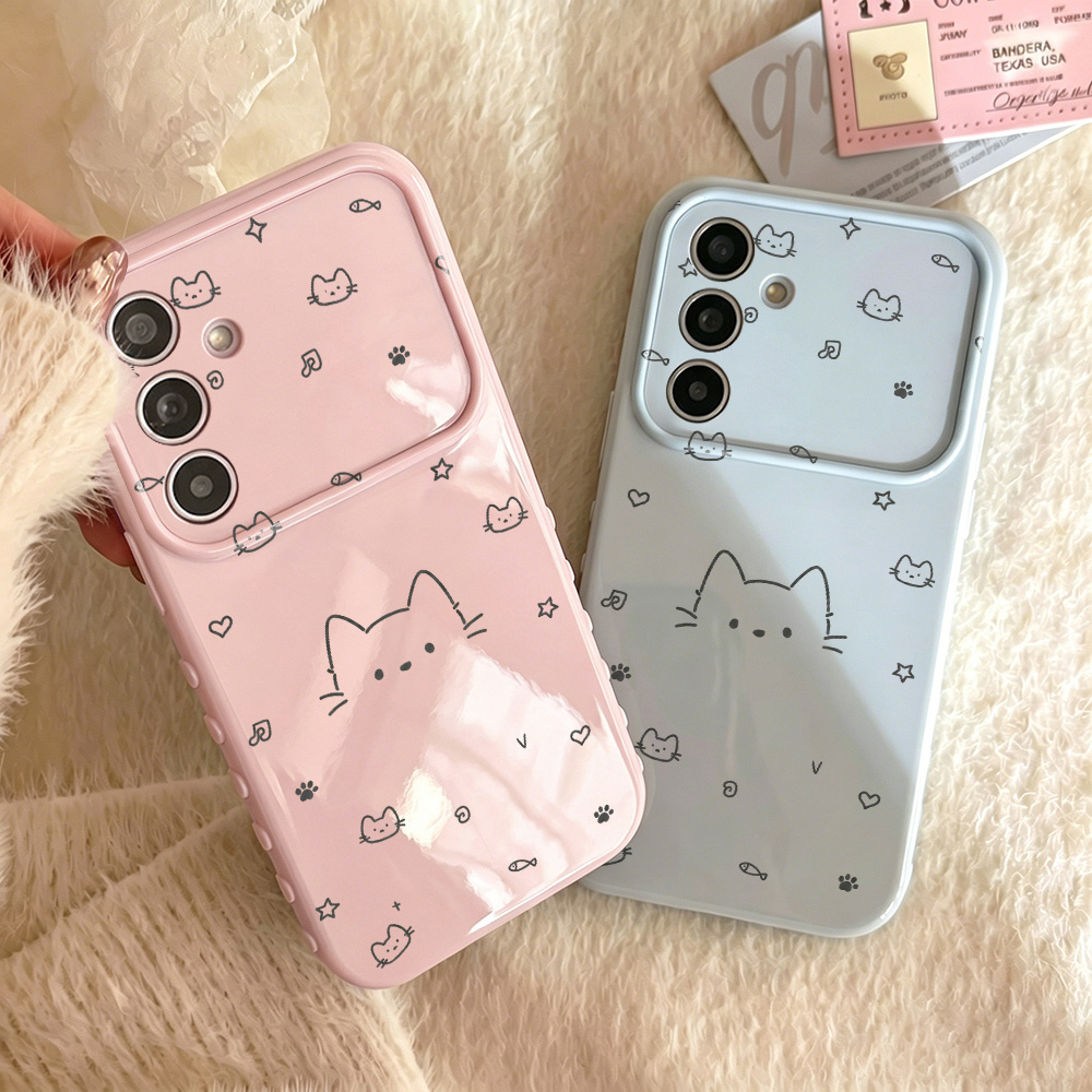 可愛い猫柄スマホケース Samsung A56 5G A16 - Phone Cases Galaxy A16 5G のレビューと価格